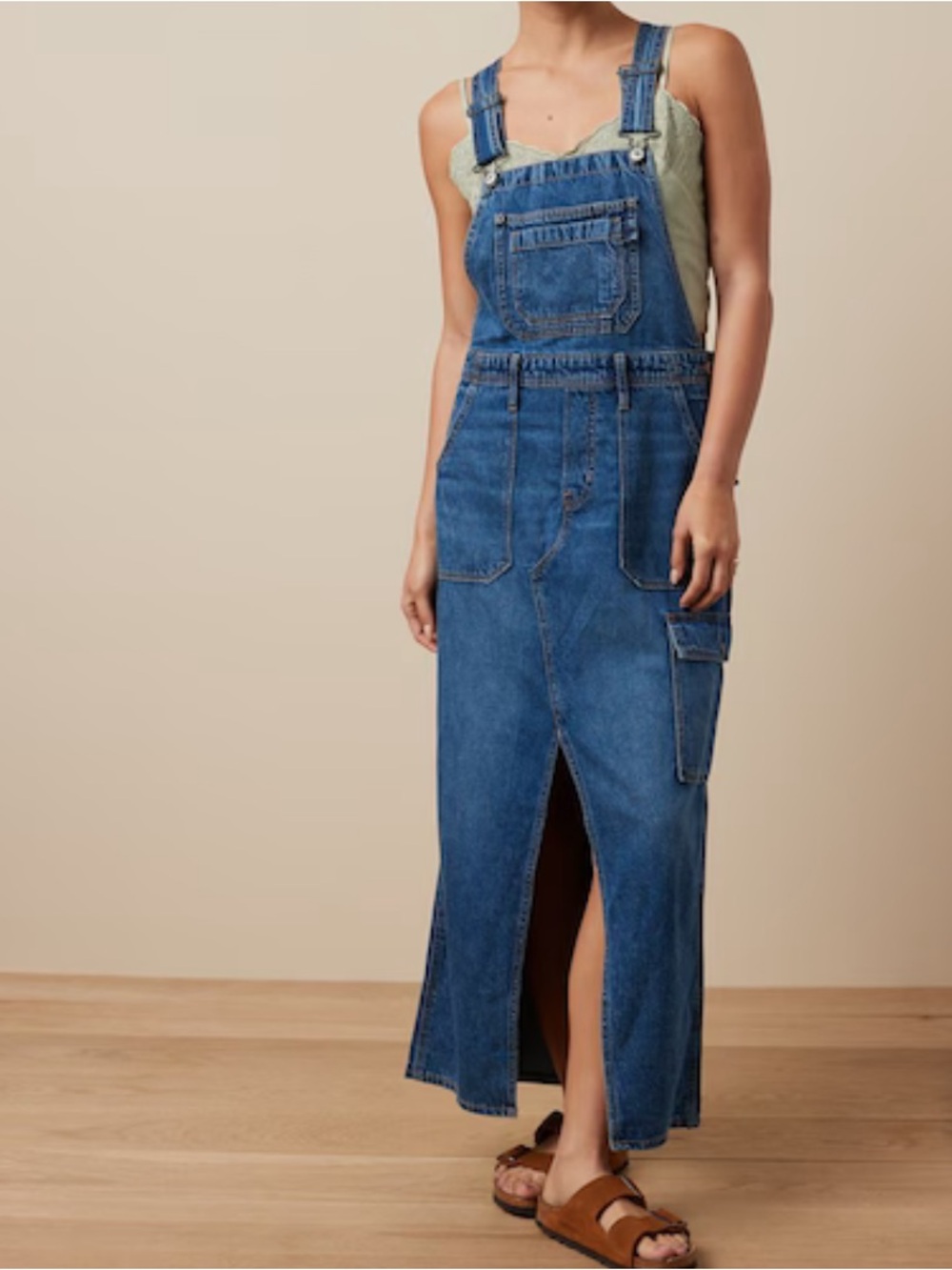 American Eagle Blue Denim Overall Dress Size Small